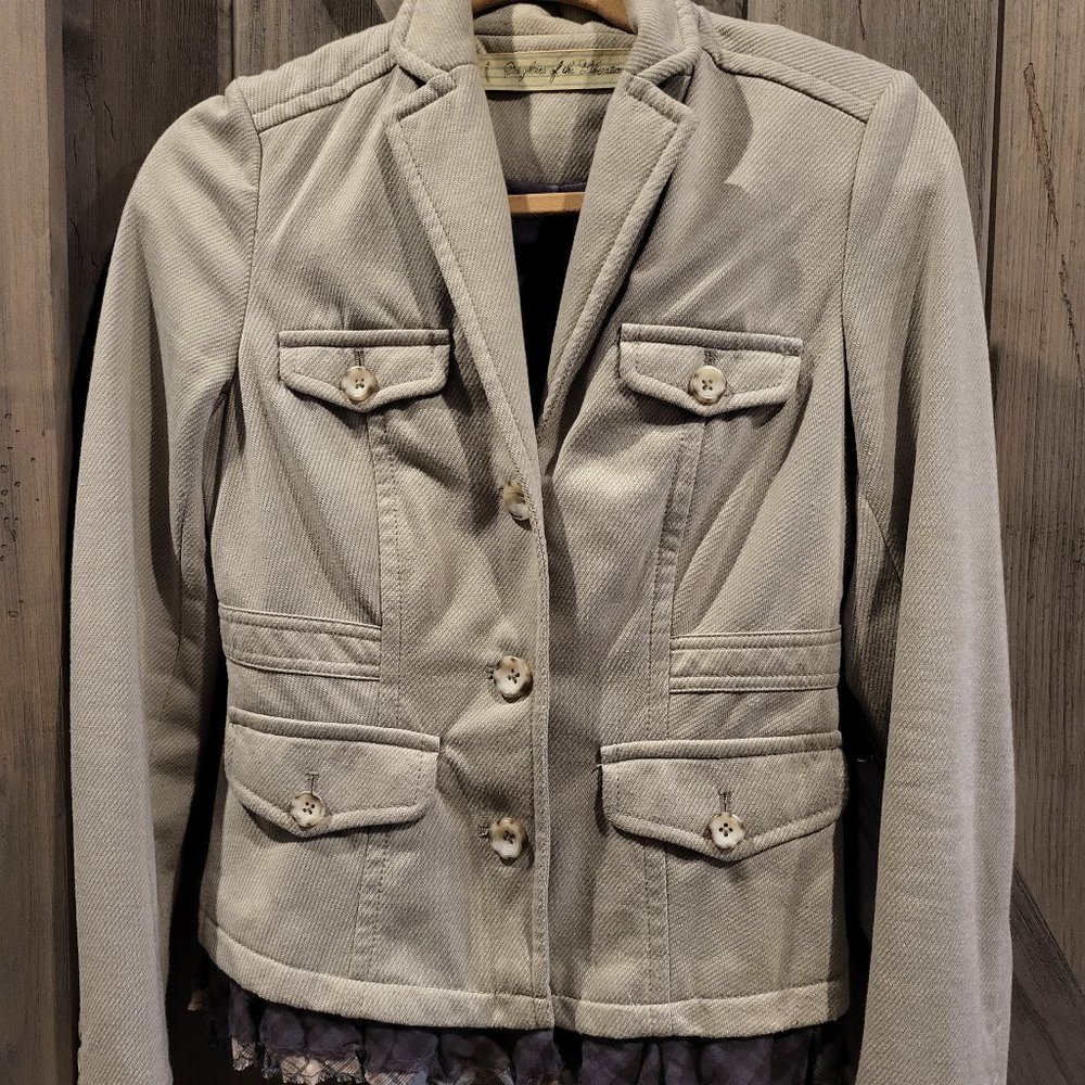 Anthropologie Daughters of the Liberation Size 4 Sand Blazer